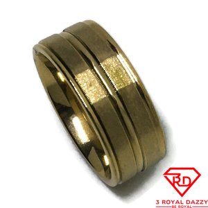 Center Line Ring Yellow gold on Stainless Steel